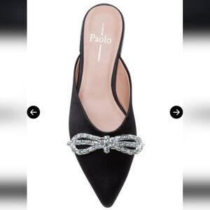 Paolo Linea Black Satin Mule 4.5/5